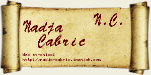 Nadja Čabrić vizit kartica